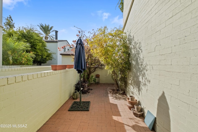 view of patio with a fenced backyard