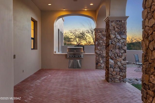 view of patio / terrace with area for grilling