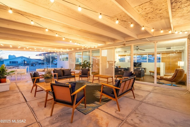 building lobby featuring a sunroom