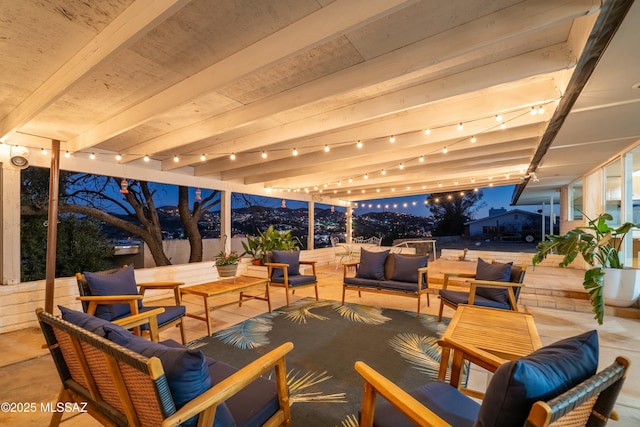 view of patio / terrace featuring an outdoor hangout area