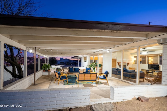 view of patio / terrace with an outdoor living space