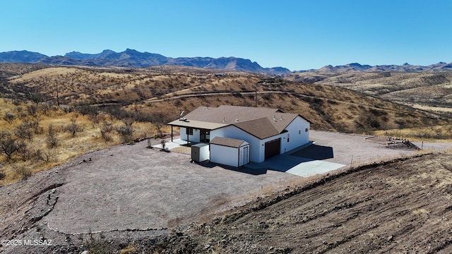 aerial view featuring a mountain view