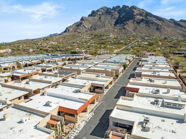 exterior space featuring a mountain view