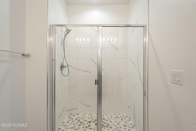 full bathroom with a shower stall