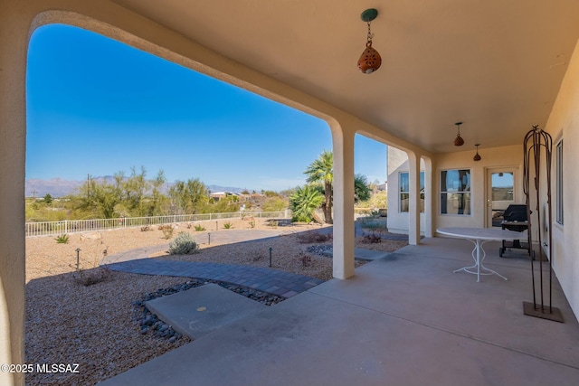 view of patio / terrace featuring a fenced backyard