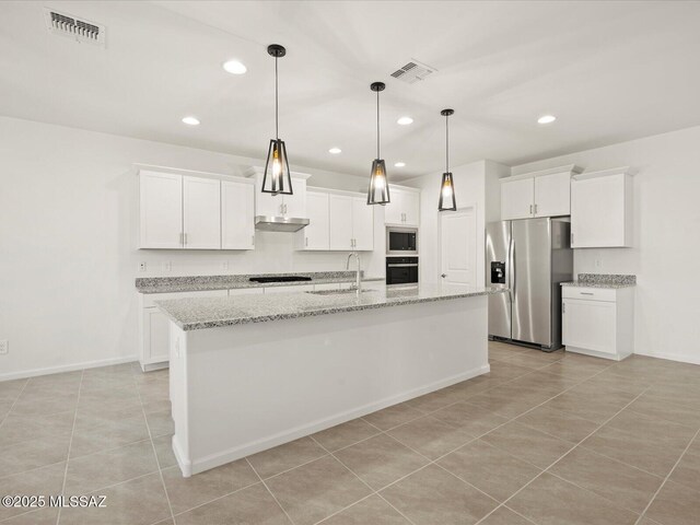 314 N Pecan Pie Pl, Sahuarita, AZ 85629 - kitchen with appliances with stainless steel finishes, visible vents, recessed lighting, and a sink