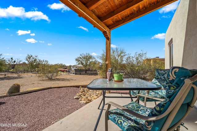 view of patio / terrace featuring outdoor dining space