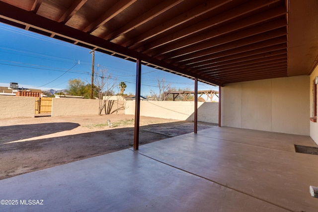 view of patio / terrace with a fenced backyard