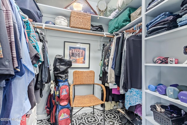view of walk in closet