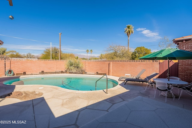 3021 E 2nd St, Tucson, AZ 85716 - view of pool featuring a patio and a fenced backyard