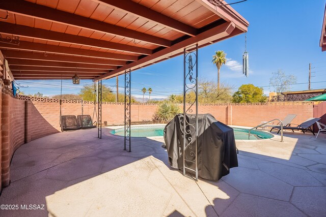 3021 E 2nd St, Tucson, AZ 85716 - view of patio featuring a fenced backyard