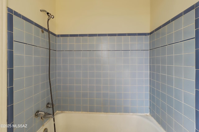 bathroom with washtub / shower combination