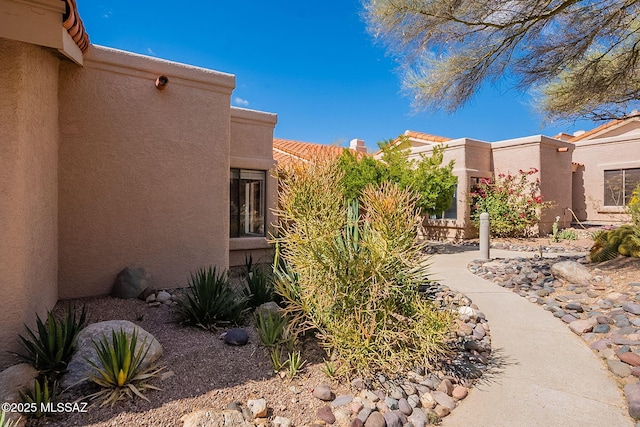 view of property exterior featuring stucco siding