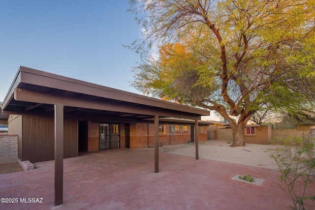 view of patio / terrace with fence