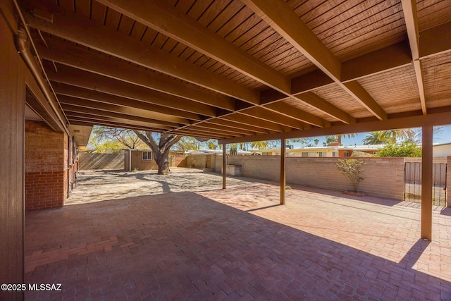 view of patio / terrace with a fenced backyard