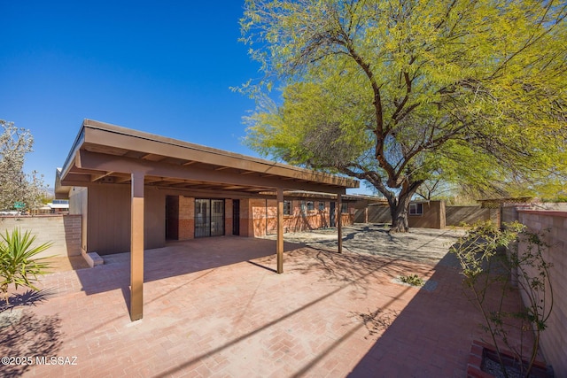 view of patio / terrace with fence