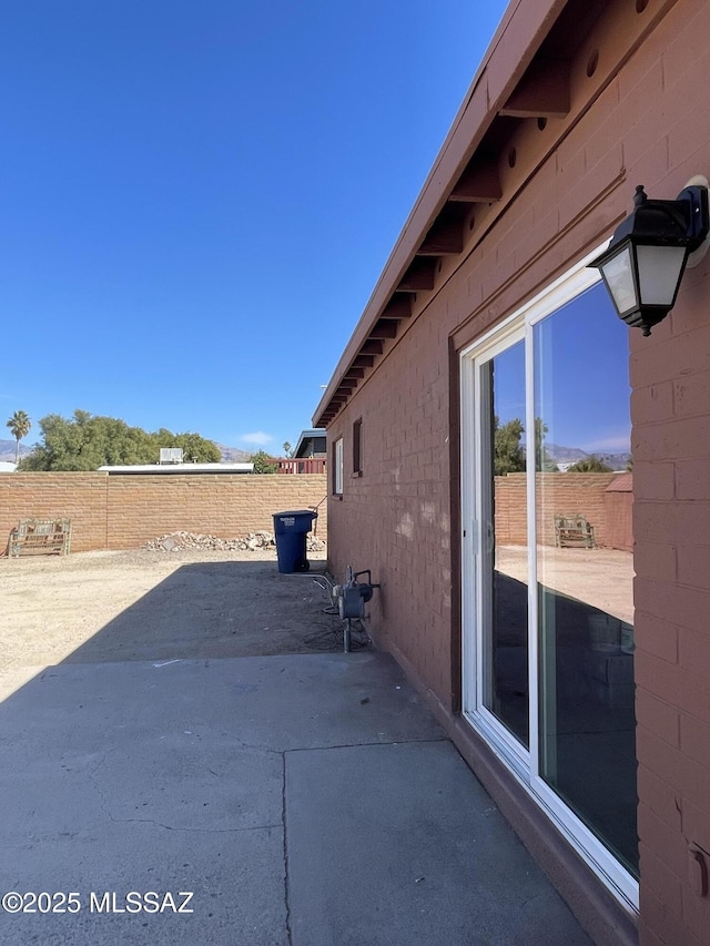 view of patio / terrace with a fenced backyard