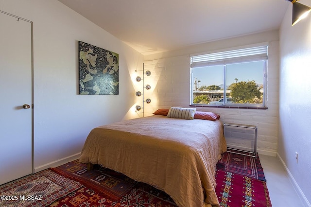 bedroom with baseboards