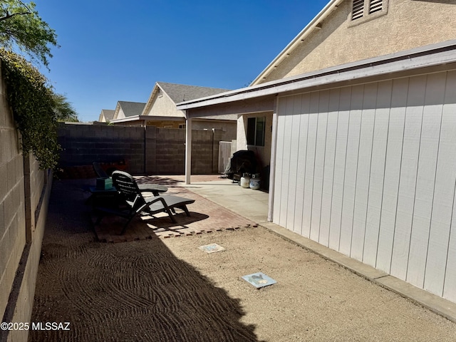 view of patio / terrace featuring a fenced backyard