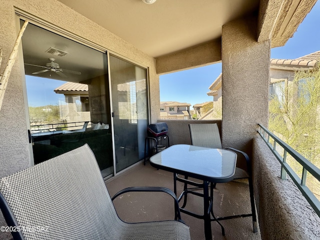 balcony with visible vents