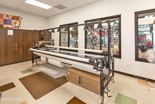 30776 S Sand Hurst Ln, Oracle, AZ 85623 - misc room with light floors and a drop ceiling