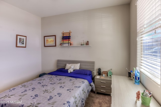 view of carpeted bedroom