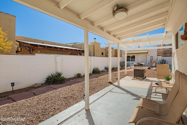 view of patio / terrace featuring a fenced backyard