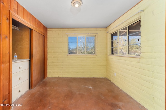 interior space with concrete floors