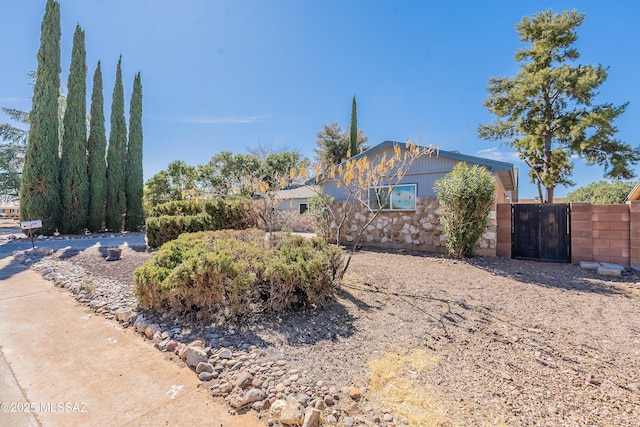 view of front of property with fence