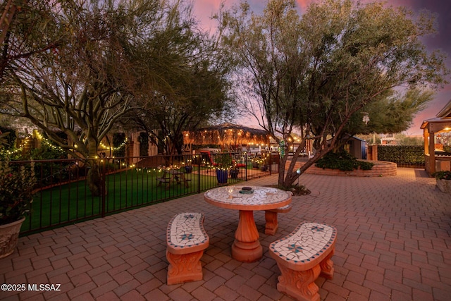 view of patio / terrace with fence