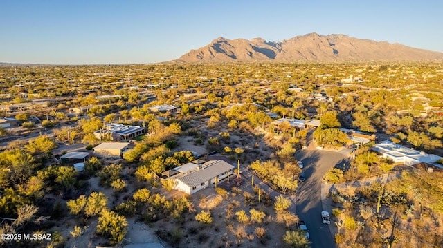 aerial view featuring a mountain view