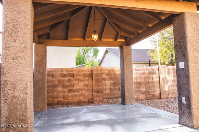 view of patio / terrace with fence