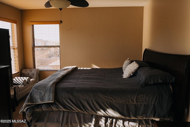 bedroom featuring a ceiling fan