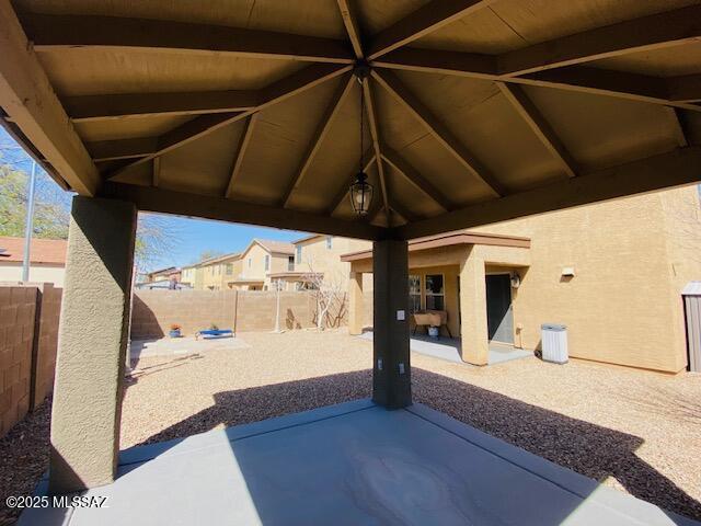 view of patio with a fenced backyard