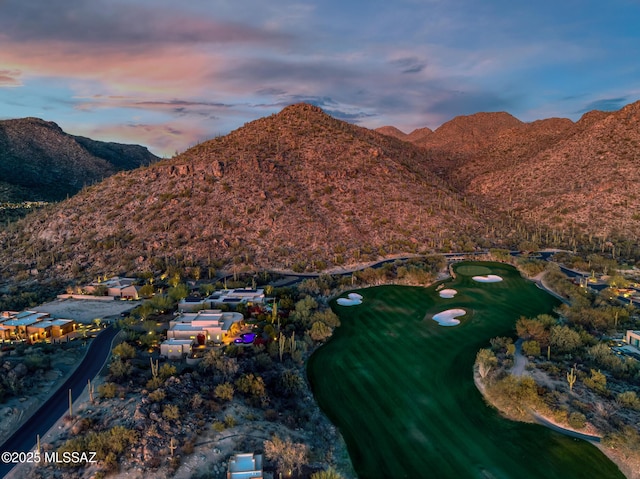 bird's eye view featuring a mountain view