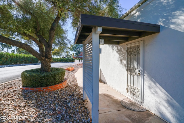 view of property exterior featuring stucco siding