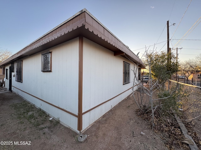 view of side of property