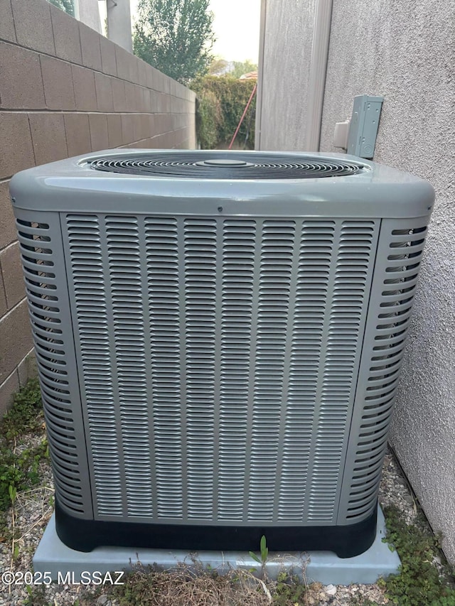 details with central air condition unit