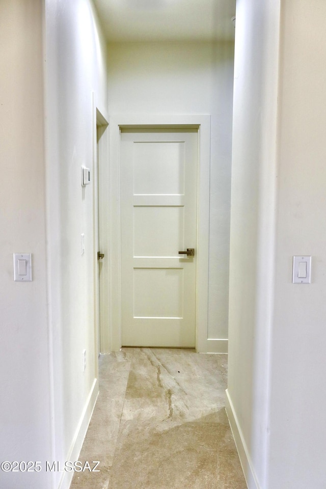 corridor with baseboards
