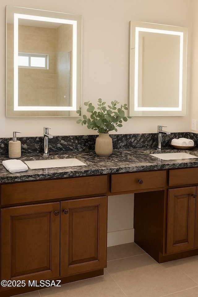 1077 Avenida Aire, Rio Rico, AZ 85648 - full bathroom featuring double vanity and tile patterned floors