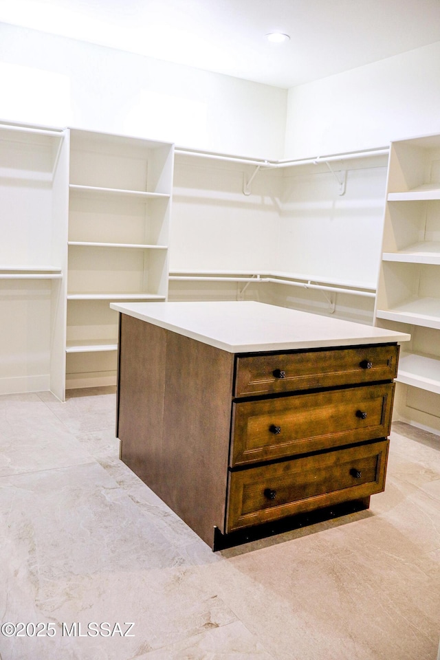 view of walk in closet