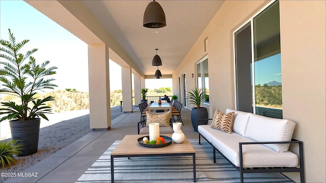 1077 Avenida Aire, Rio Rico, AZ 85648 - view of patio with an outdoor hangout area