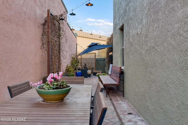 view of patio with fence