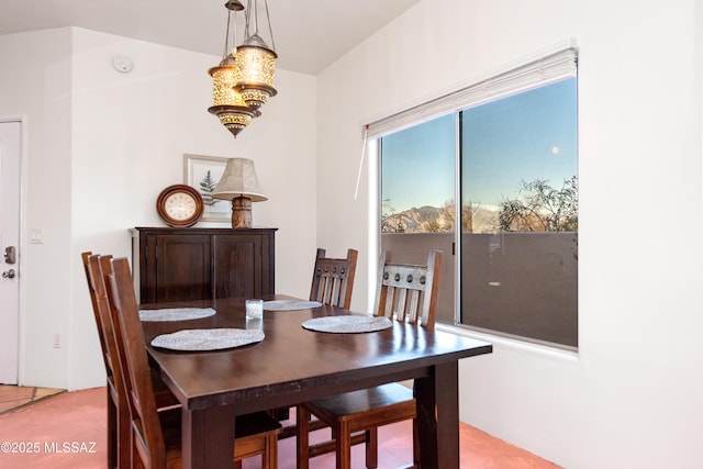 view of dining area