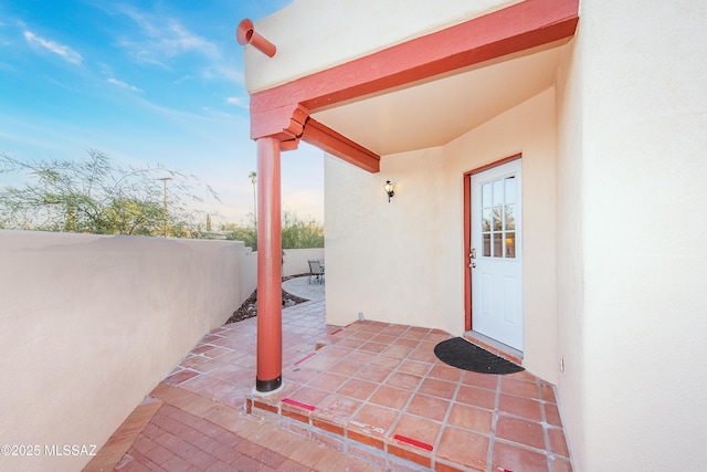 view of patio / terrace with fence