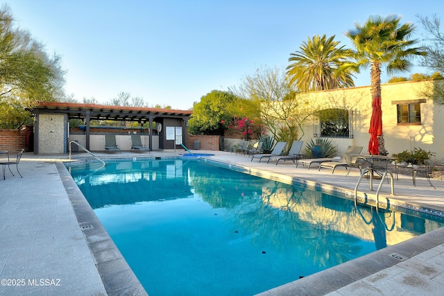 pool featuring a patio