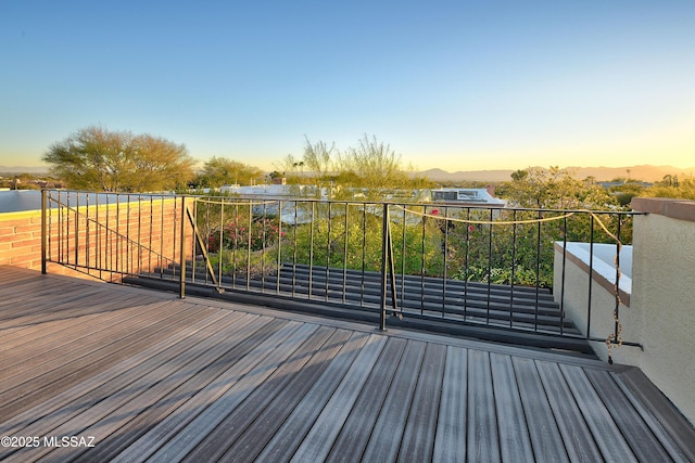 view of deck at dusk