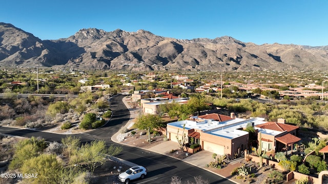 exterior space featuring a mountain view