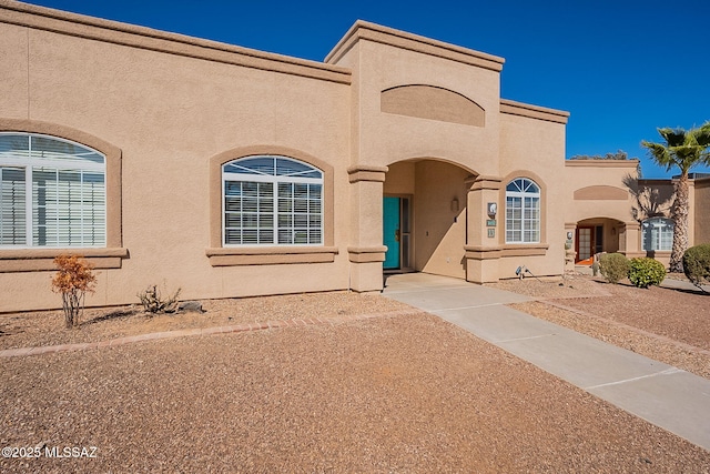 view of front of house with stucco siding