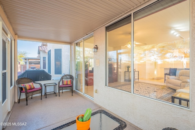 view of sunroom